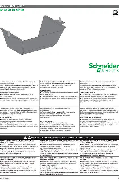 schneider施耐德EVlink Parking - Cable cover for wall mounted charging station